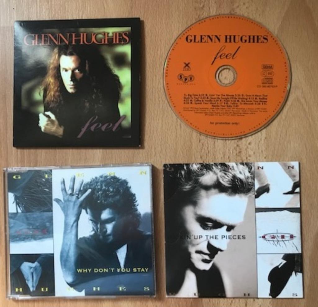 3CD LOT GLENN HUGHES FEEL PROMO + 2 SINGELS DEEP PURPLE, Cd's en Dvd's, Ophalen of Verzenden, Zo goed als nieuw