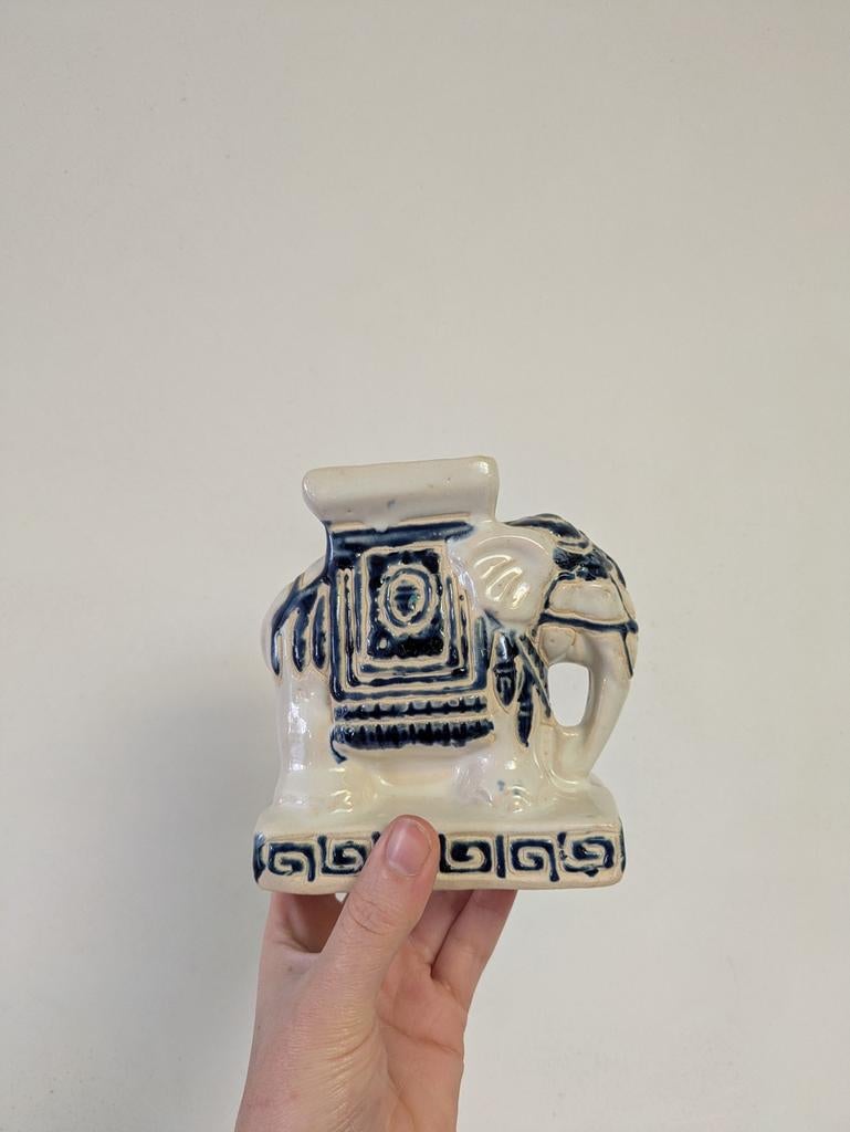 vintage Oosterse olifant, Huis en Inrichting, Woonaccessoires | Zuilen en Pilaren, Zo goed als nieuw, Ophalen of Verzenden