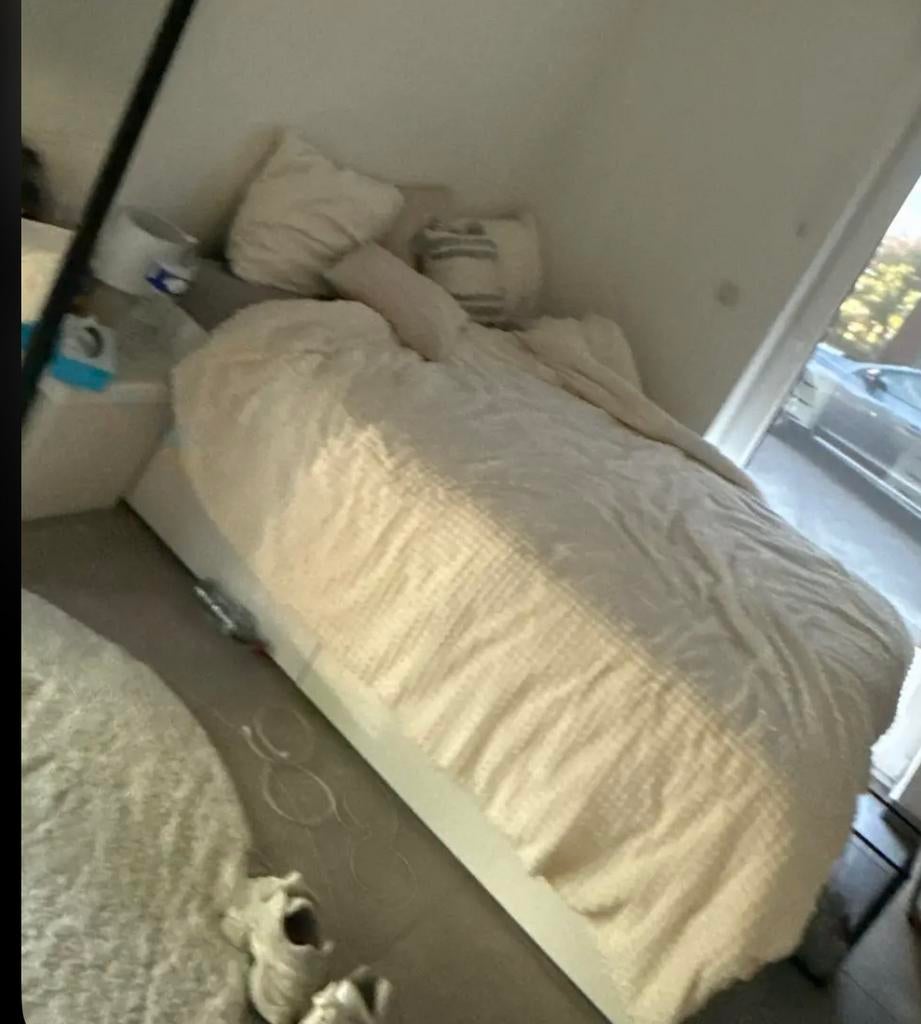 Bed Ikea, Huis en Inrichting, Ophalen, Zo goed als nieuw, Wit, 160 cm