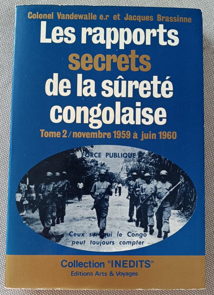 Les Rapports Secrets de la Sureté Congolaise T2 :GRAND FORMA, Enlèvement ou Envoi, 20e siècle ou après, Utilisé, Vandewalle et Brrassinne