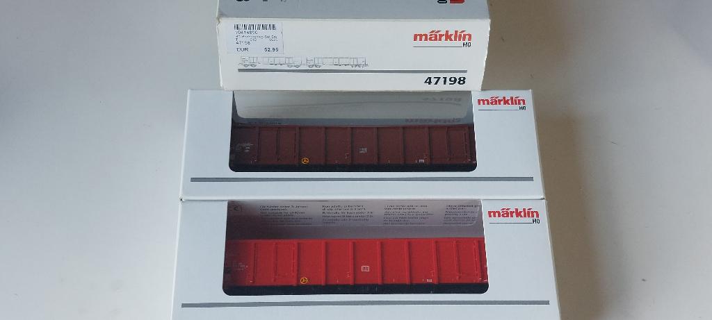 SNCB/NMBS MAKLIN SET DE 2 WAGONS TOMBEREAUX*HO*AC*47198, Neuf, Analogique, Courant alternatif, Wagon