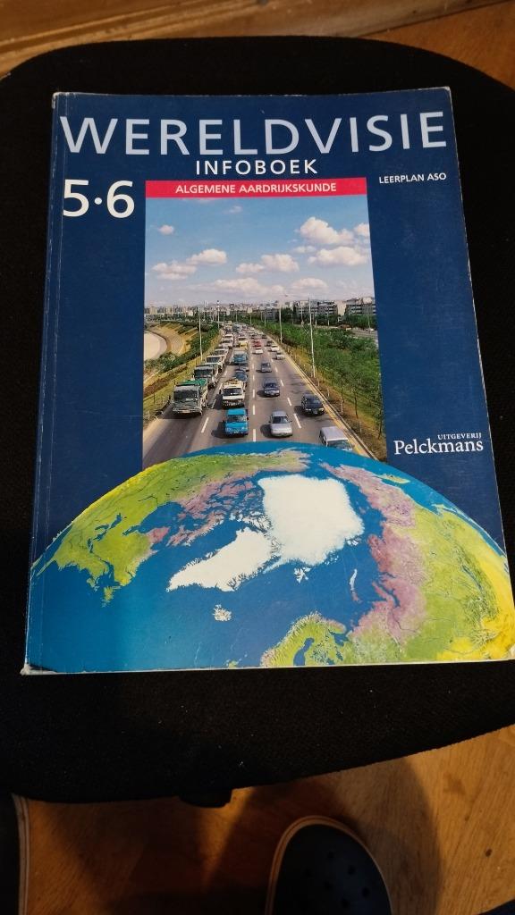 Wereldvisie Infoboek 5 6 ASO Pelckmans, Livres, Utilisé, Secondaire, Envoi, Géographie
