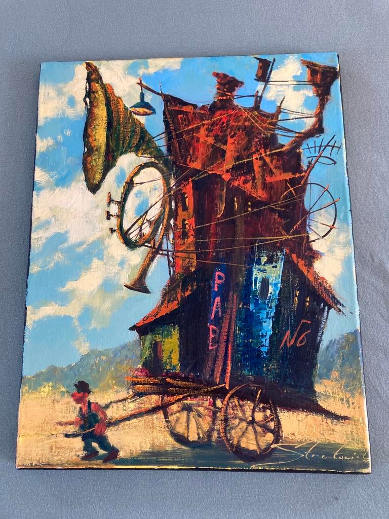 Schilderij Music House, Ophalen of Verzenden