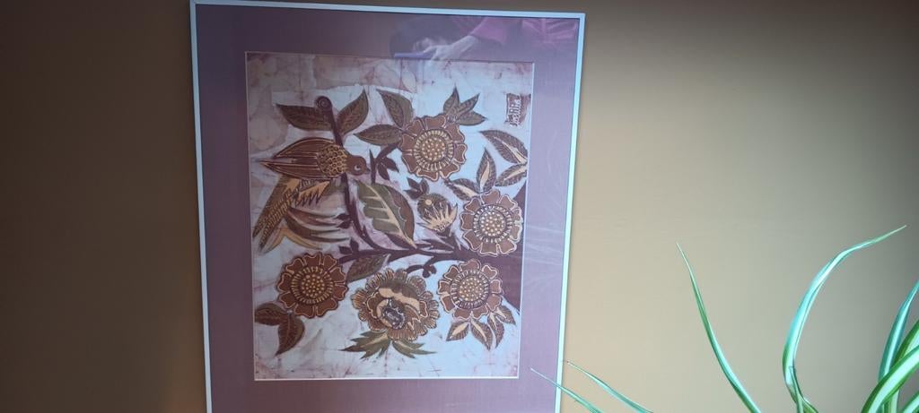 Toile encadrée Batik, Antiquités & Art, Enlèvement