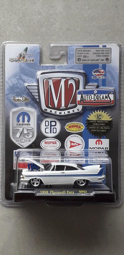 1958 Plymouth Fury M2 machines 1:64, Enlèvement ou Envoi, Neuf, Voiture