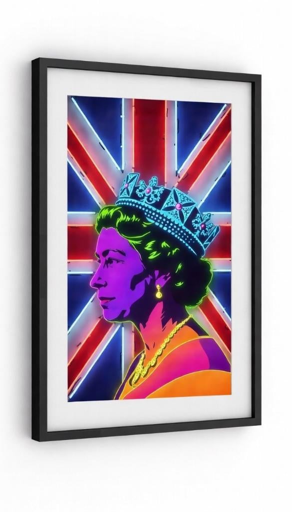 Canvas portret Queen Elizabeth, Verzenden, Nieuw