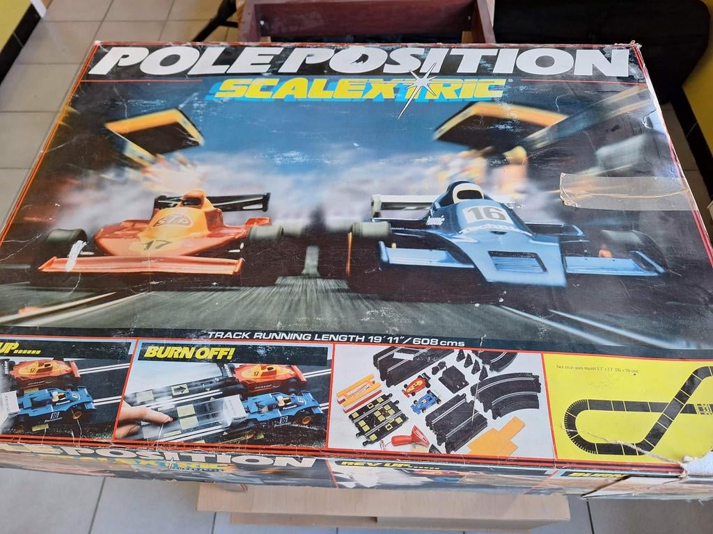 Scalextric pole position racebaan, Kinderen en Baby's, Speelgoed | Racebanen, Ophalen, Gebruikt, Racebaan