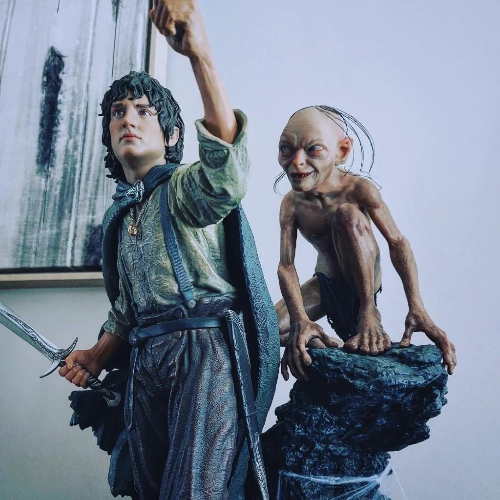 Statue de collection Frodon & Gollum (Prime 1) 1:4, Collections, Enlèvement, Comme neuf, Humain