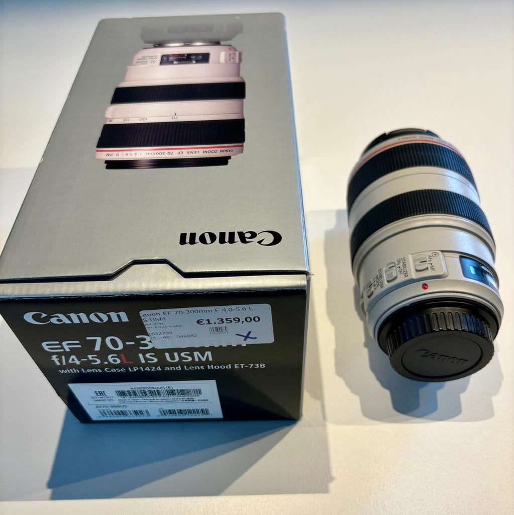 Canon telelens EF 70-300mm f/4-5,6L IS USM, TV, Hi-fi & Vidéo, Enlèvement, Comme neuf, Téléobjectif