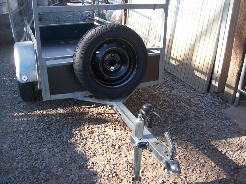 vernieuwde gegalvaniseerde enkelas aanhangwagen, Ophalen, Gebruikt
