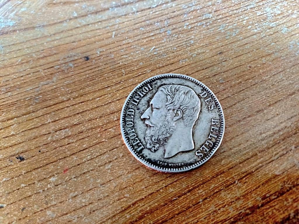 5 francs belges 1869, Enlèvement ou Envoi, Monnaie en vrac, Argent, Argent