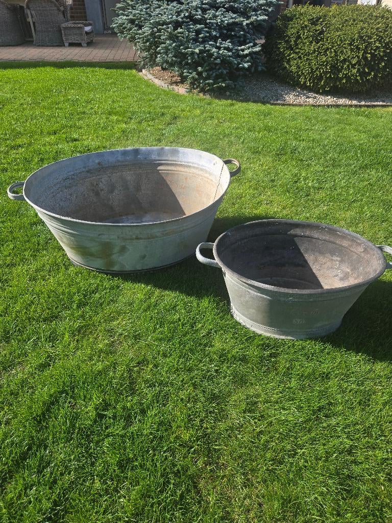 antieke zinken basin, Antiek en Kunst, Ophalen