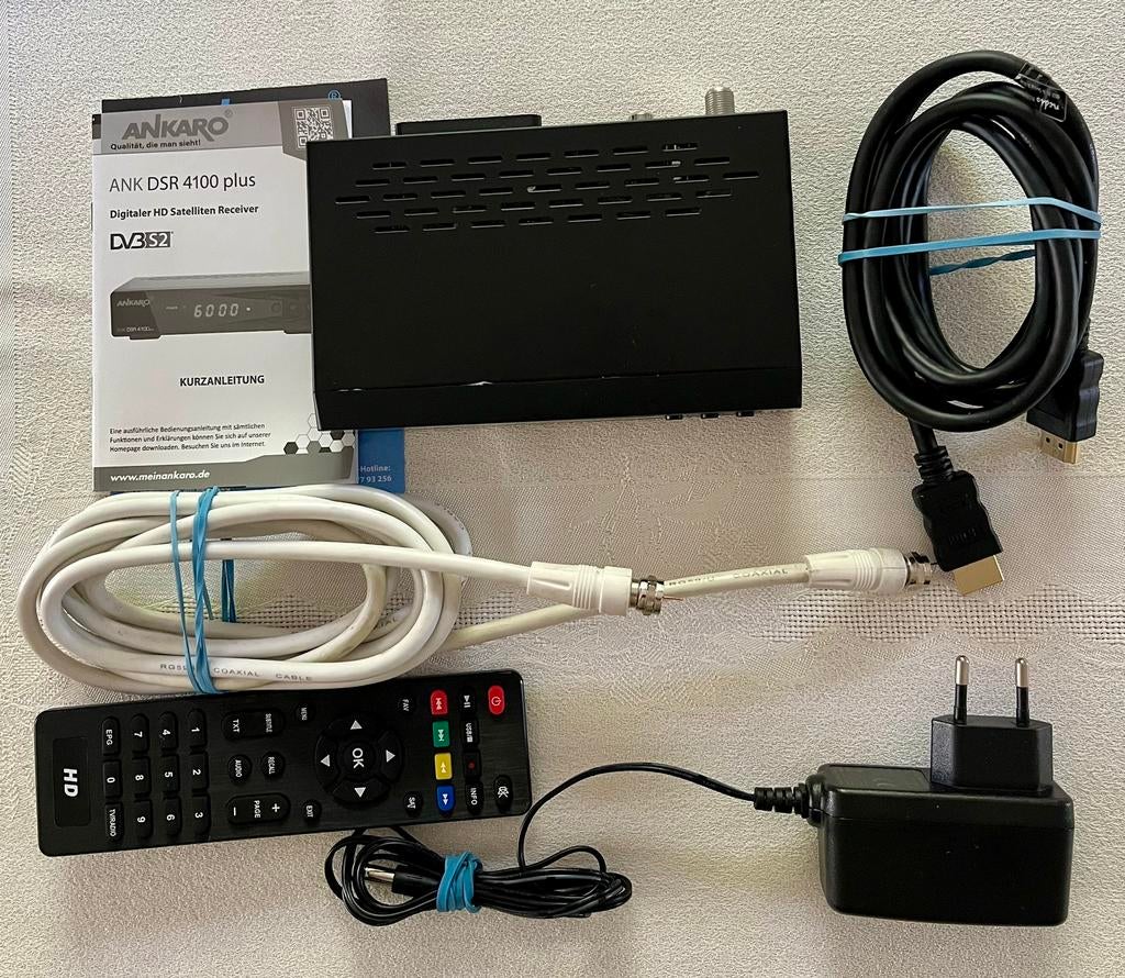 Récepteur satellite HD ANKARO – comme neuf, complet, Enlèvement ou Envoi, Comme neuf, Récepteur