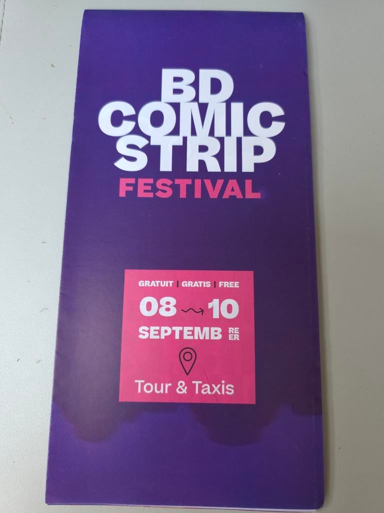 Plan Festival BD Bruxelles Schtroumpf, Collections, Envoi, Comme neuf, Schtroumpfette, Bande dessinée