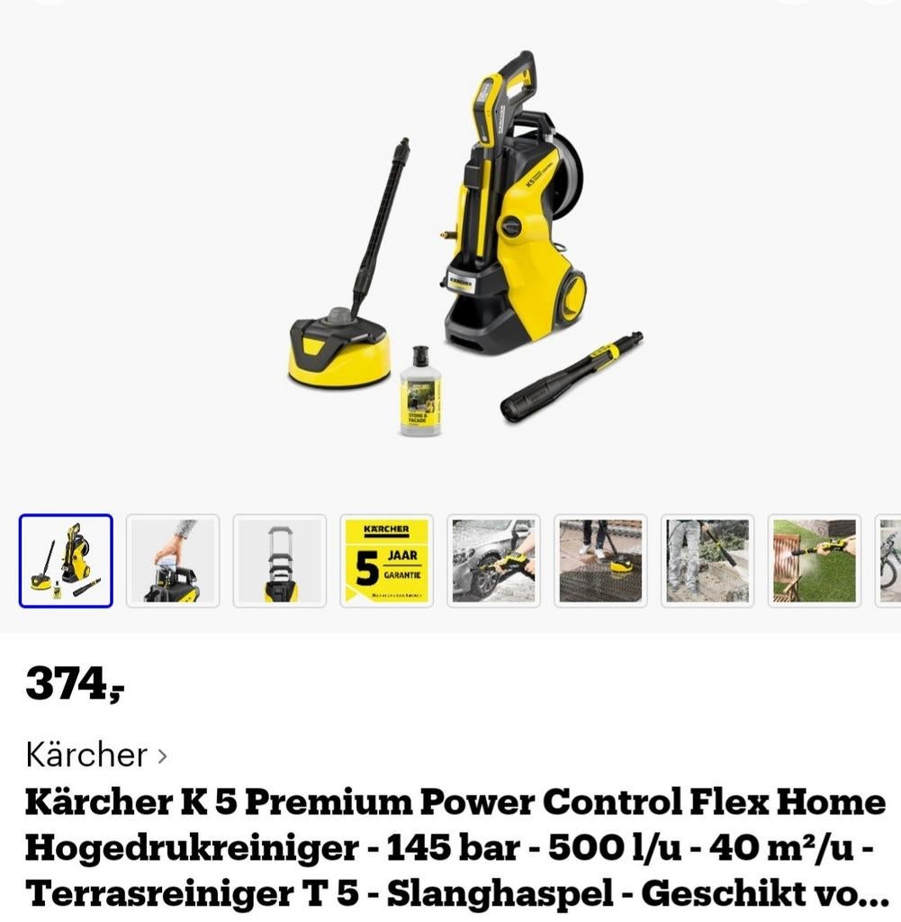 Hogedrukreiniger karcher k5, Tuin en Terras, Ophalen