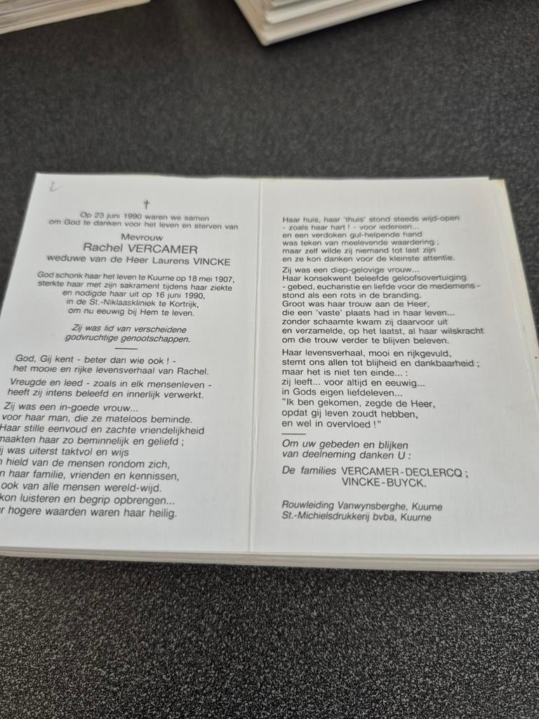 Bidprentjes Kuurne, Verzamelen, Bidprentjes en Rouwkaarten, Ophalen of Verzenden