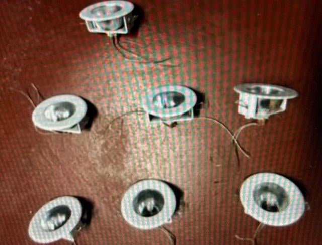 7 inbouwspotjes, Huis en Inrichting, Ophalen, Gebruikt, Plafondspot of Wandspot