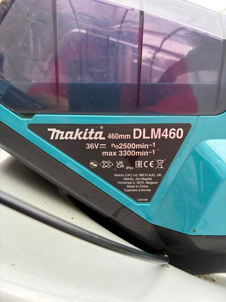 Tondeuse Makita, Fonction de mulching, Tondeuses à gazon sur batterie, Tondeuse rotative, Comme neuf