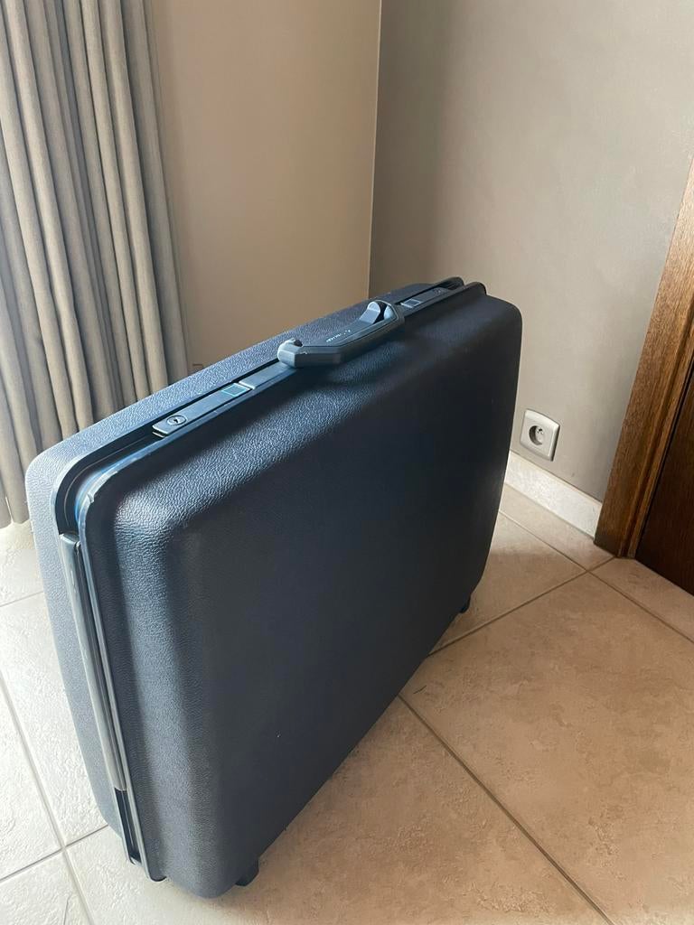 Blauwe Samsonite koffer, Handtassen en Accessoires, Koffers, Ophalen, Wieltjes, Hard kunststof, 45 tot 55 cm