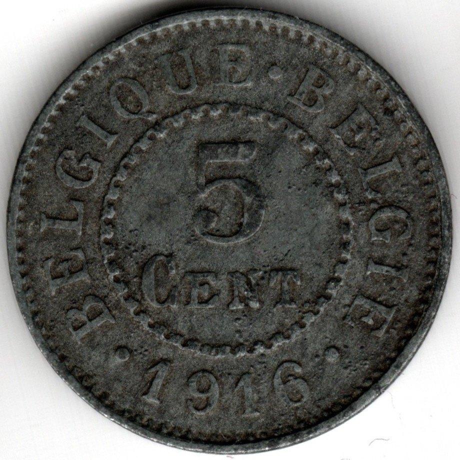 België : 5 Centimes 1916  Morin 441  Ref 16470, Postzegels en Munten, Munten | België, Ophalen of Verzenden, Metaal, Losse munt