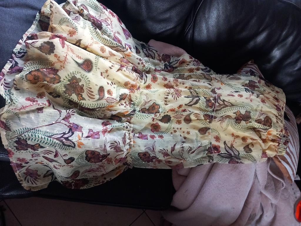 Lange bloemenrok, Kleding | Dames, Rokken, Nieuw, Ophalen of Verzenden, Maat 36 (S), Onder de knie