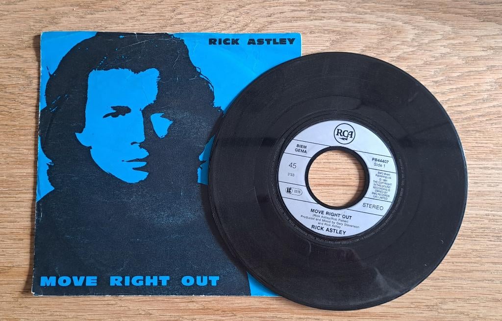 Rick Astley - Move Right Out, Cd's en Dvd's, Vinyl Singles, Gebruikt, Single, Pop, 7 inch, Ophalen of Verzenden