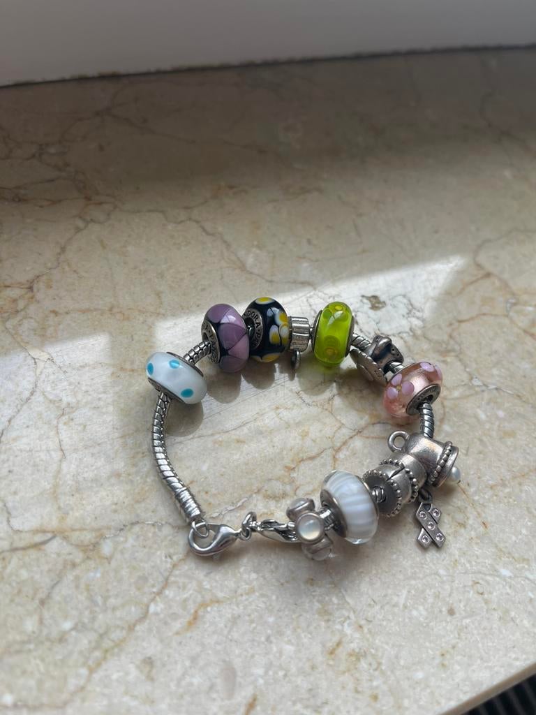 Pandora armbandje, Handtassen en Accessoires, Ophalen, Gebruikt, Pandora