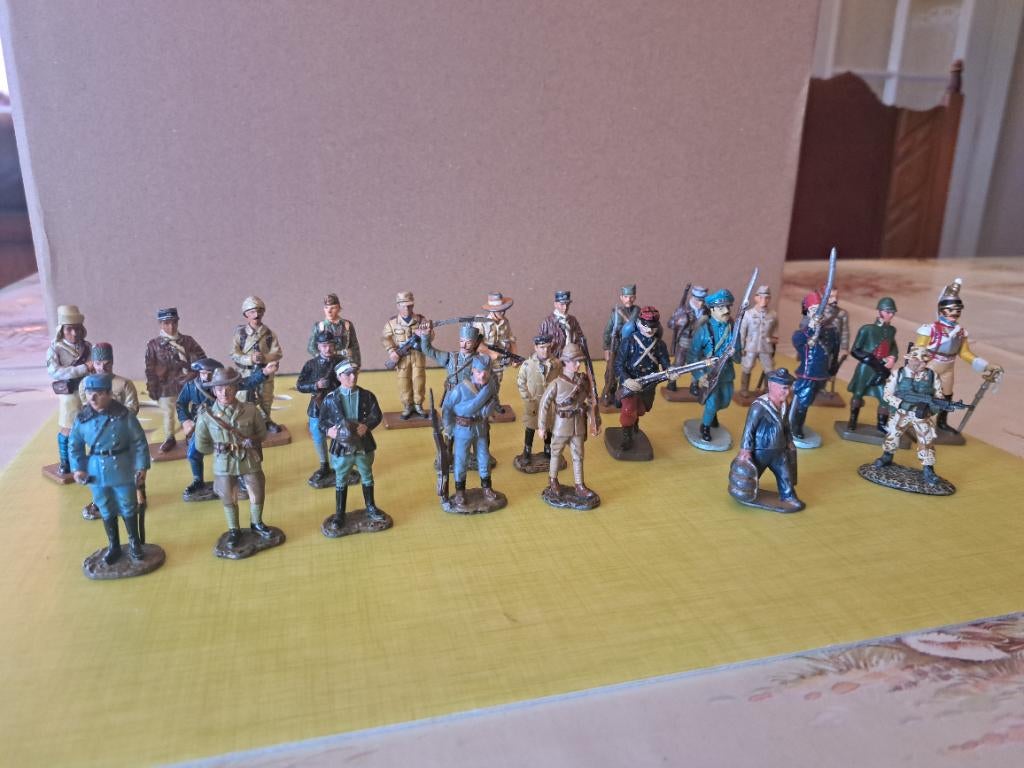 Lot 28 tinnen soldaten ww1 ww2 del prado hachette, Ophalen of Verzenden, Zo goed als nieuw