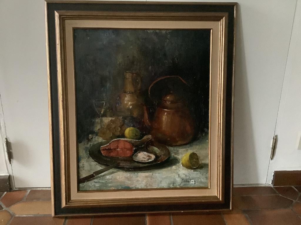 J.Cuvelier (Brussel 1908) -Mooi schilderij -Vermeld in Piron, Ophalen of Verzenden