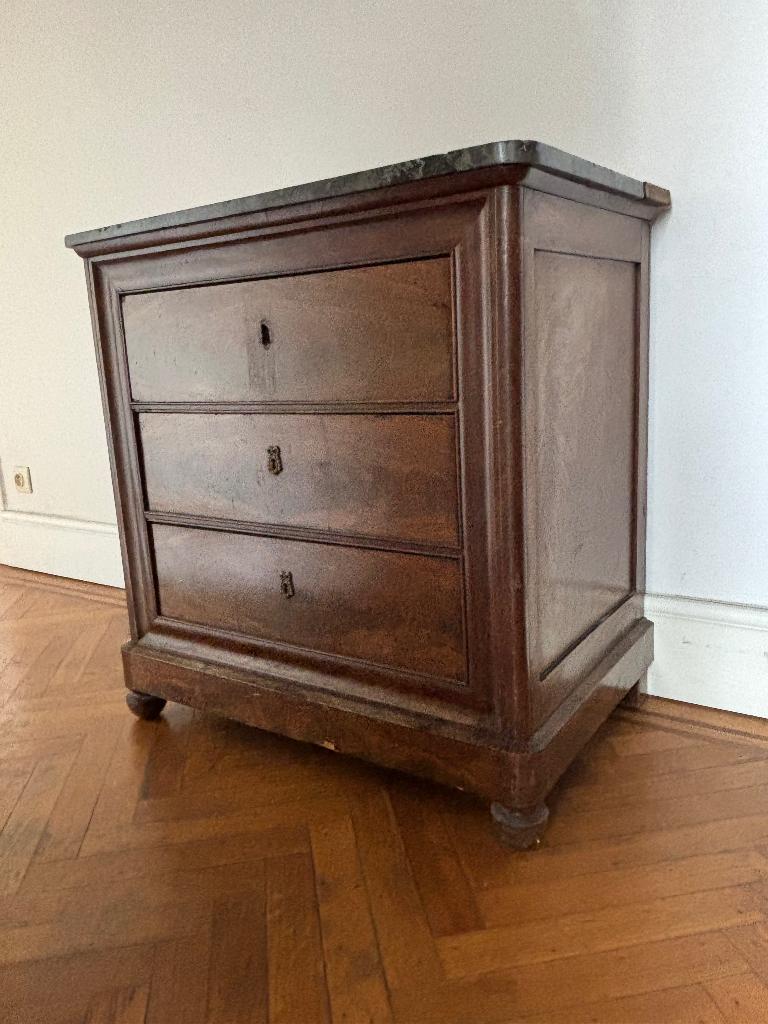 Vintage commode – massief hout & marmer – mooie patine, Antiek en Kunst, Antiek | Meubels | Kasten, Ophalen