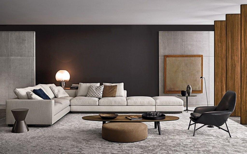 RECHERCHE: Minotti Andersen — Achat immédiat, Maison & Meubles, Enlèvement ou Envoi, Banc d'angle, Bankstel Bank Zetels Sofa Hoekbank Design bank