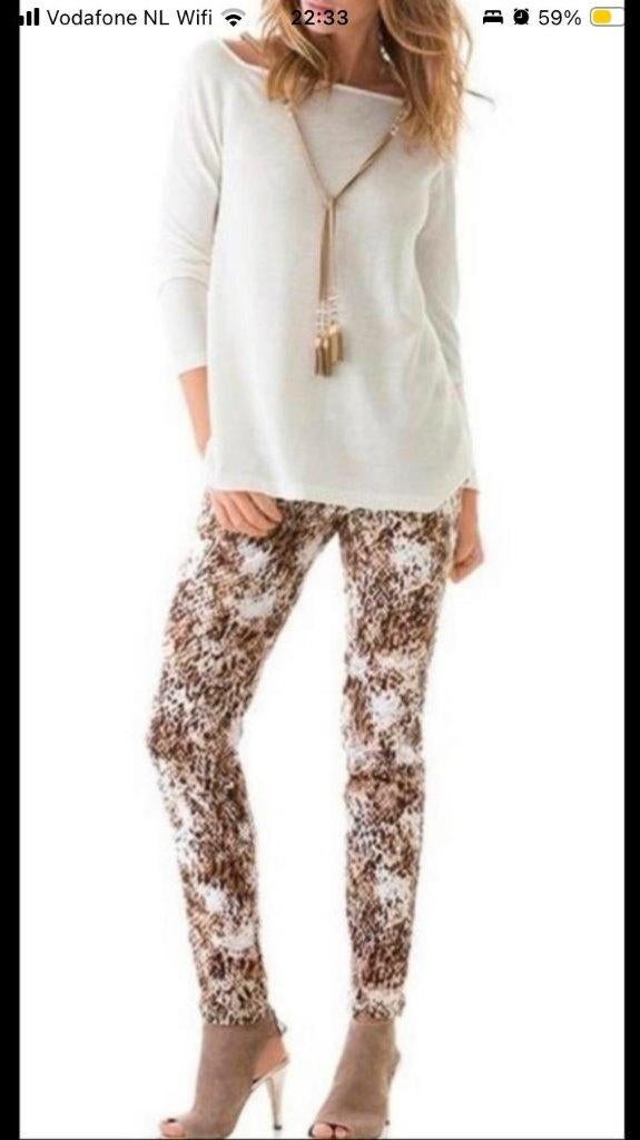 Comfortabele stretch broek van CAROLINE BISS maat 40, Maat 38/40 (M), Overige kleuren, Verzenden, Zo goed als nieuw