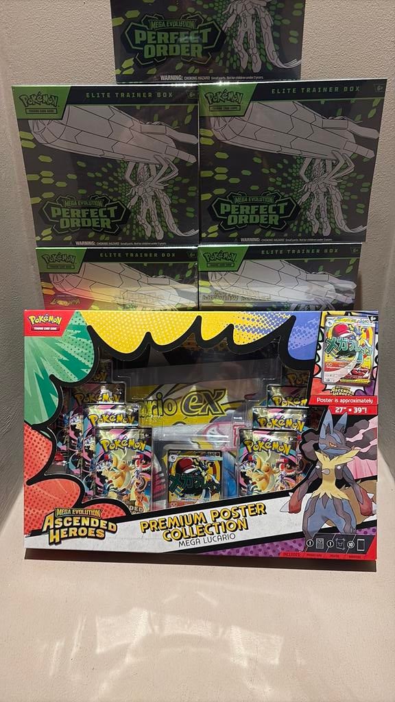 Pokemon Ascended Heroes Premium Poster Collection Lucario, Ophalen of Verzenden, Zo goed als nieuw