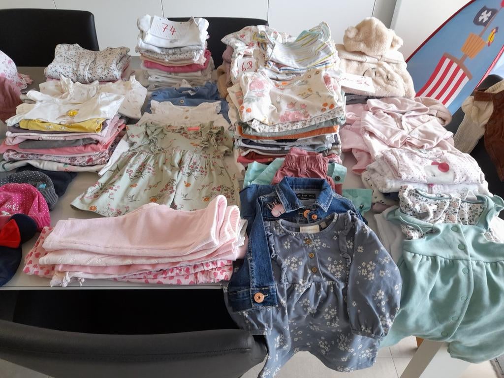Heel veel babykleding meisje 62 tot 80, Kinderen en Baby's, Babykleding | Overige, Ophalen, Gebruikt, Meisje
