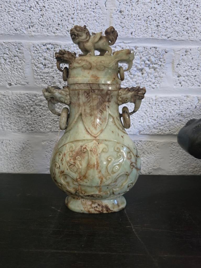 Antiek chinese jade vaas, Antiek en Kunst, Antiek | Vazen, Ophalen