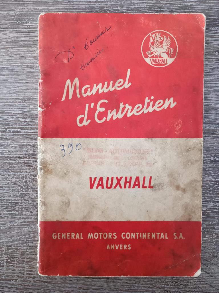 Manuel d'entretien pour Vauxhall, Autos : Divers, Modes d'emploi & Notices d'utilisation, Envoi