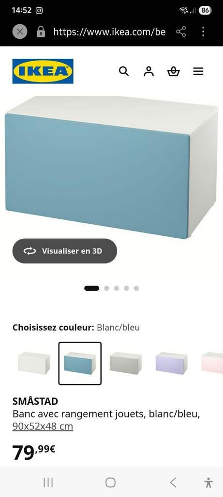 SMASTAD Banc/Meuble tiroir ikea enfant, Comme neuf