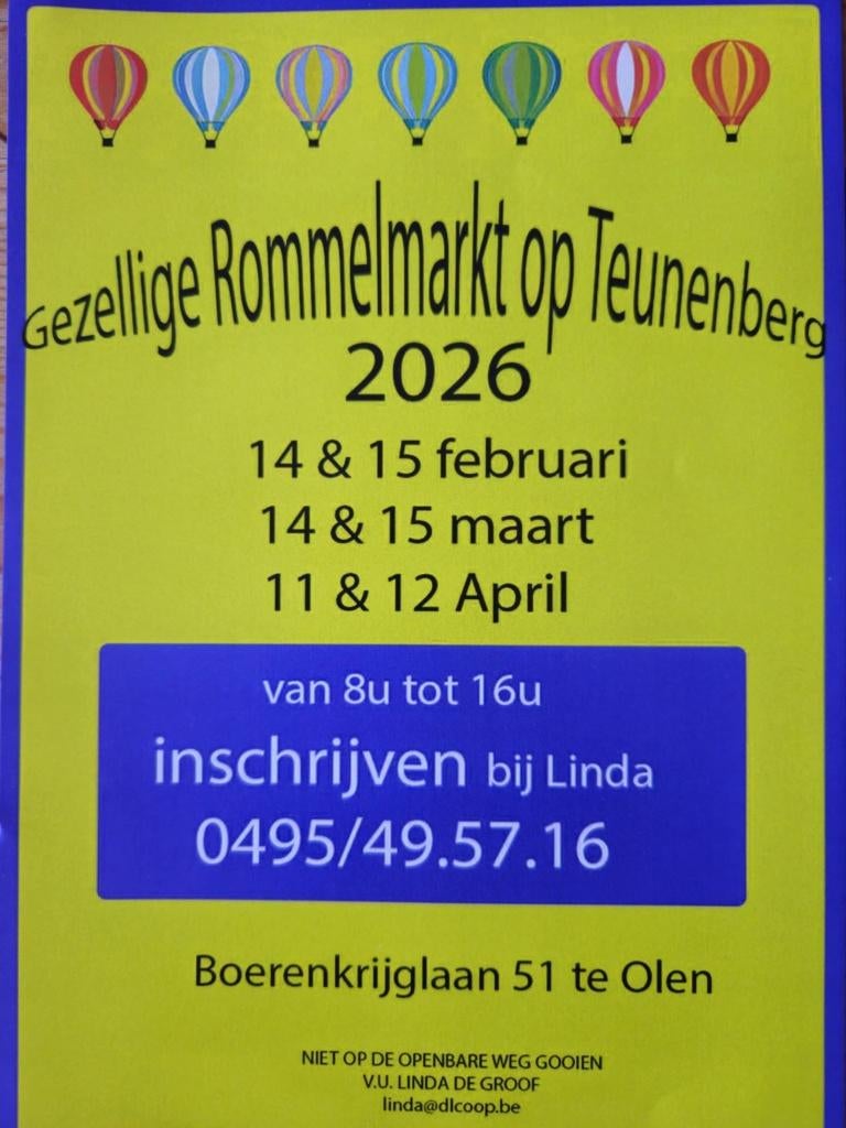 Rommelmarkt Olen 11 en 12 april, Enlèvement, Utilisé