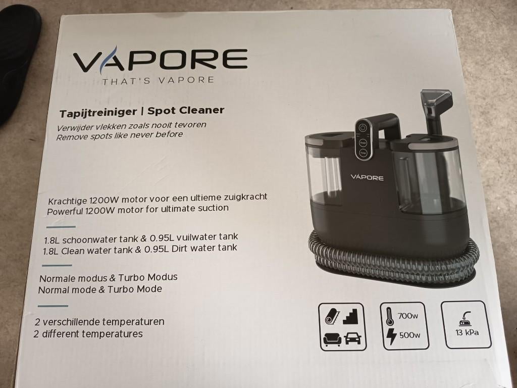 Nettoyeur de tapis VAPORE 1200W, Electroménager, Aspirateurs, Comme neuf, Autres types, 1200 à 1600 watts, Réservoir, Enlèvement