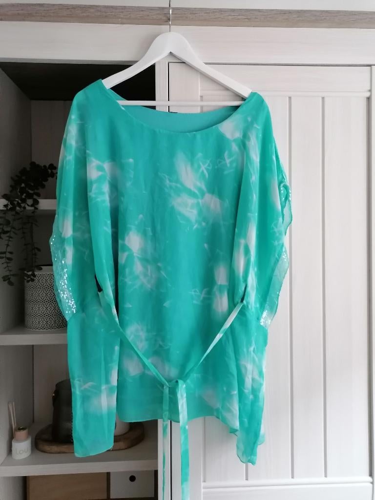 Zomertuniek,maat TU, Enlèvement ou Envoi, Comme neuf, Taille 42/44 (L), Bleu