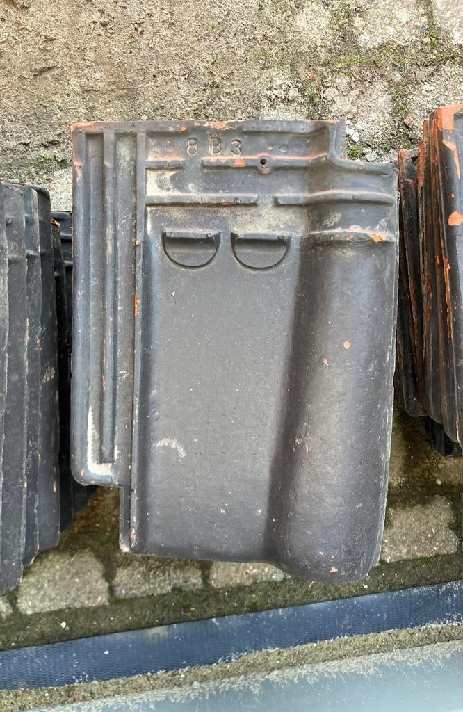 Zwarte matte Pottelberg dakpannen, Ophalen, Gebruikt