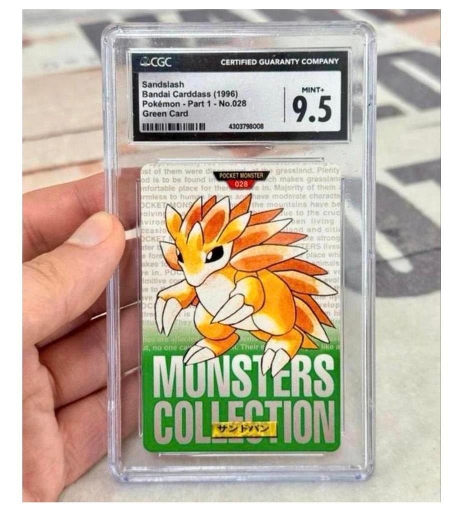 Le Pokemon Sandslash Bandai japonais CGC-9.5 1996 est rare !, Hobby & Loisirs créatifs, Enlèvement ou Envoi, Comme neuf, Cartes en vrac