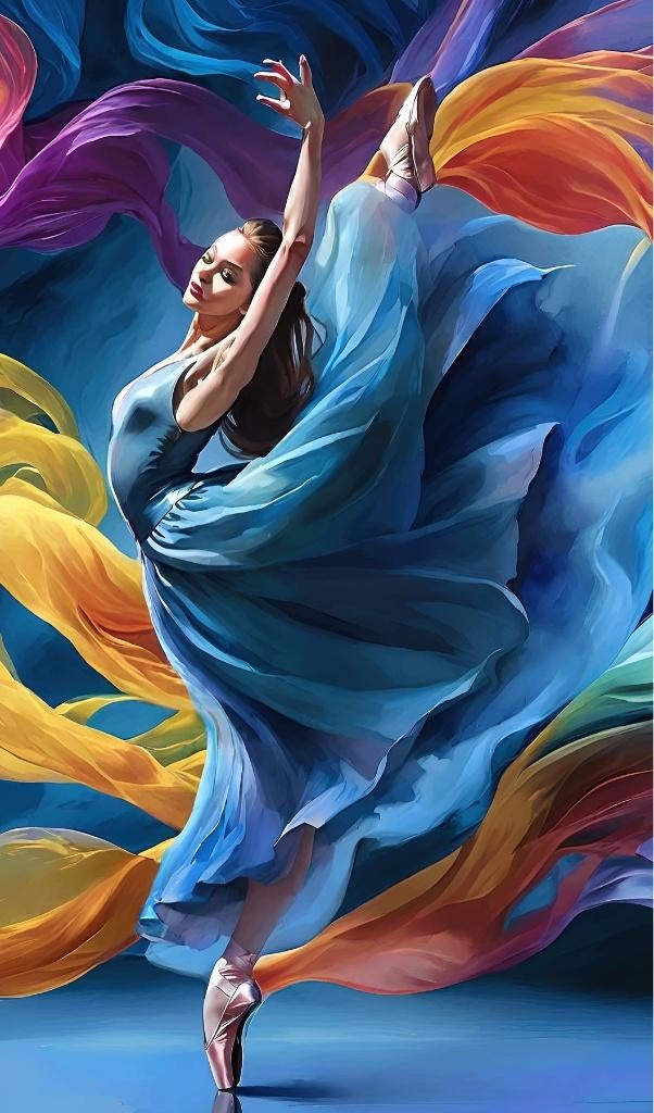 " Ballerina " Mooie Giclée op professioneel canvas, Antiek en Kunst, Ophalen of Verzenden