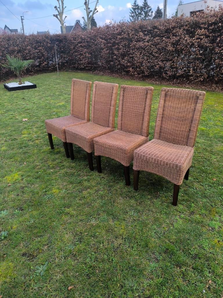 4 prachtige landelijke rieten stoelen, Ophalen