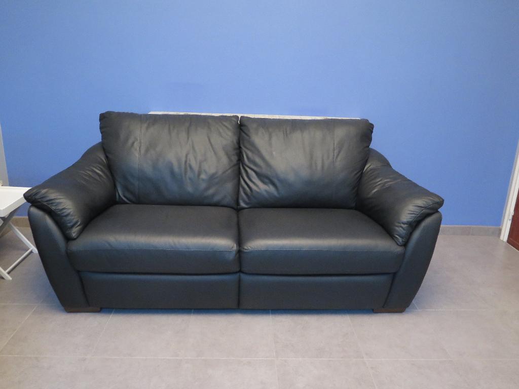 Volledige lederen driezit zwart, Ophalen, Nieuw, Leer, Modern