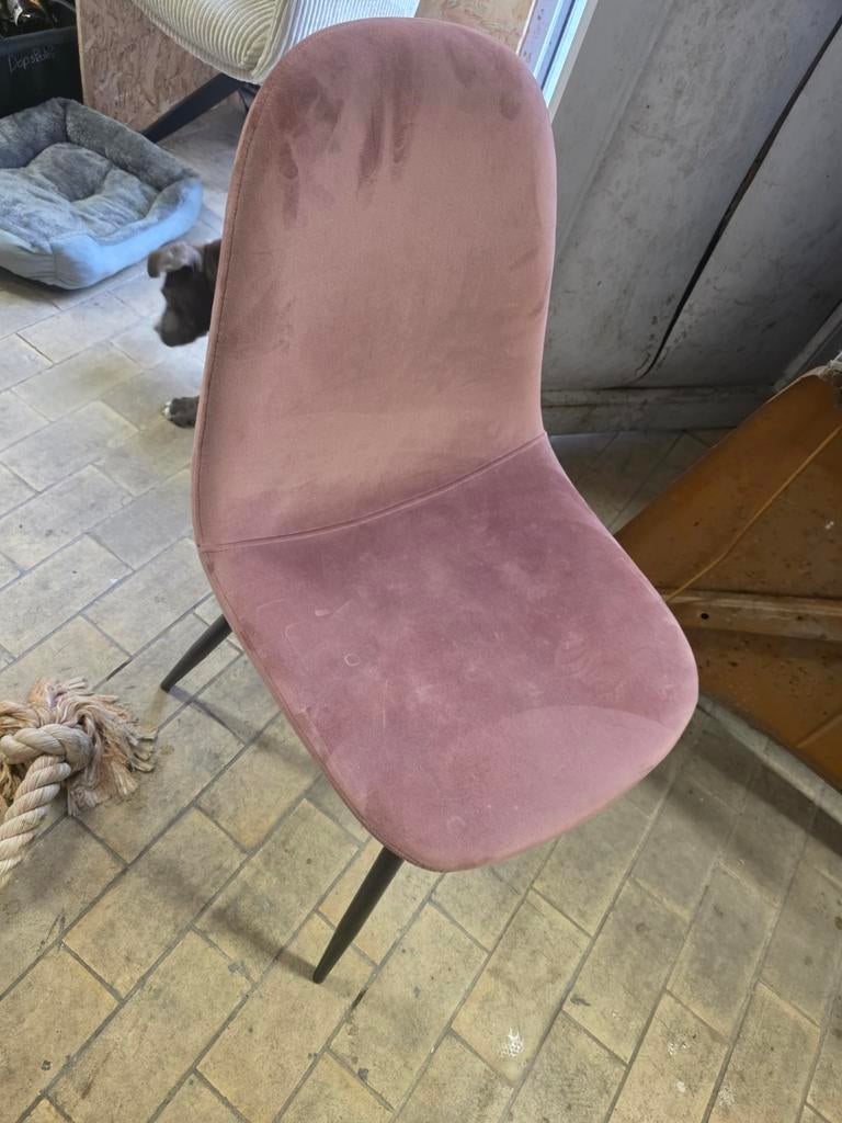 4 roze stoelen, Huis en Inrichting, Stoelen, Ophalen of Verzenden