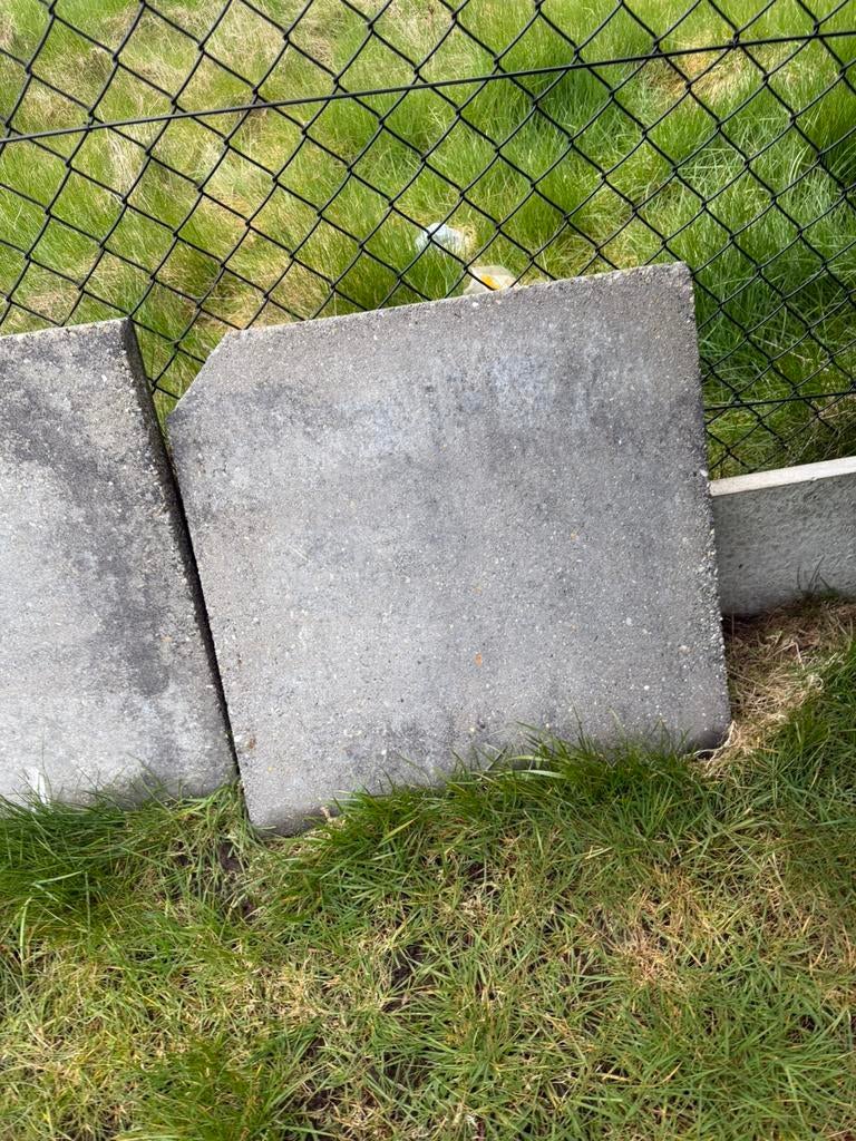 Stenen parasolvoet, Tuin en Terras, Grind, Keien en Split, Ophalen, Gebruikt, Grijs