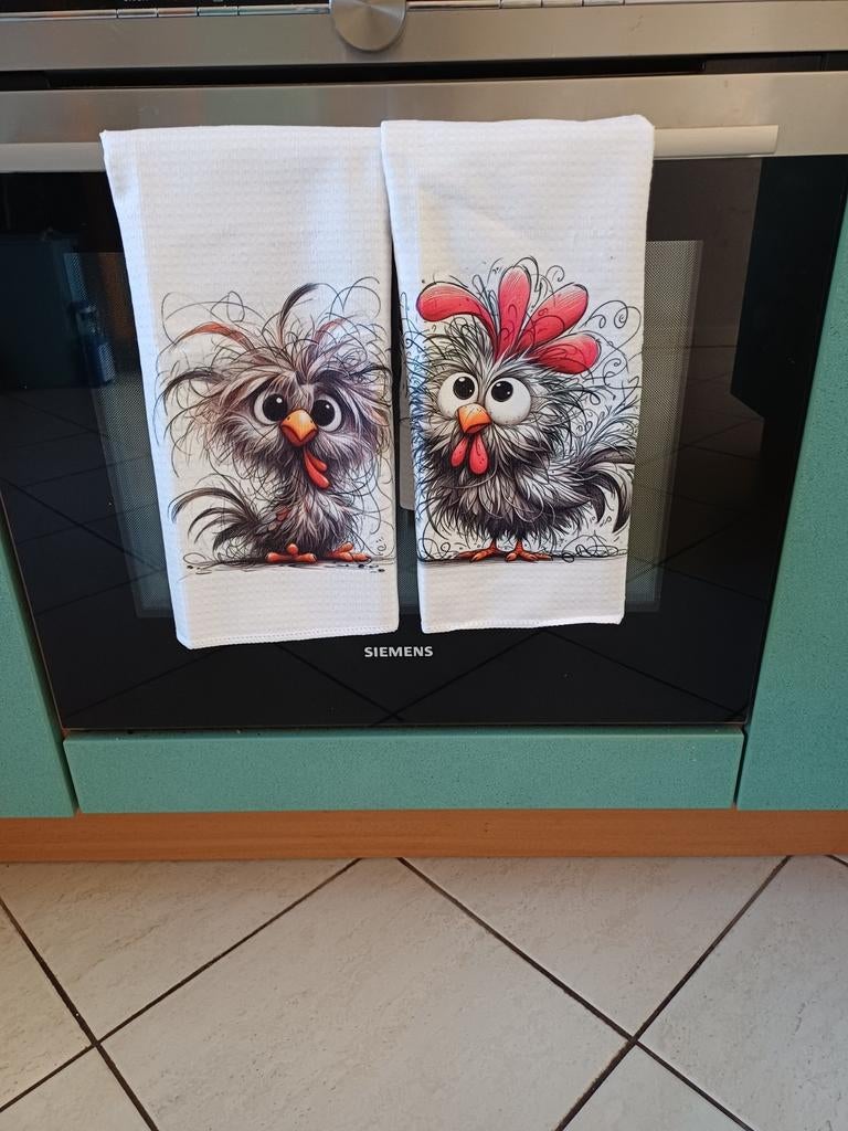 Essuie mains  -  essuie cuisine, Huis en Inrichting, Keuken | Textiel, Ophalen of Verzenden, Nieuw, Wit, Theedoek of Handdoek