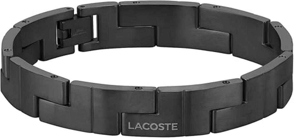 Lacoste schakelarmband GRATIS LEVERING, Handtassen en Accessoires, Verzenden, Nieuw, Zwart, Staal