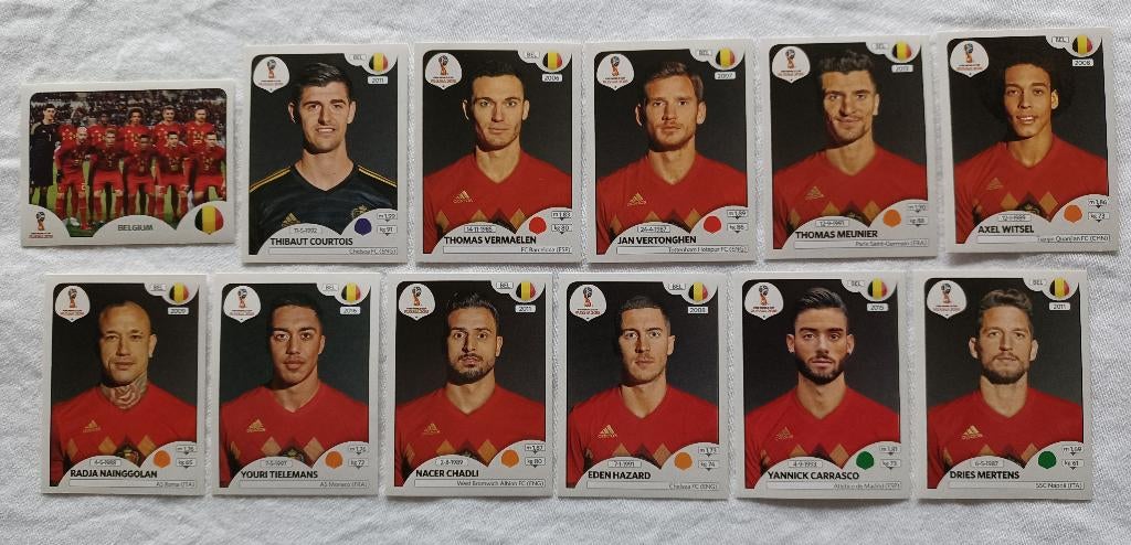 12 stickers Rode Duivels - WK 2018, Ophalen of Verzenden, Zo goed als nieuw, Meerdere stickers